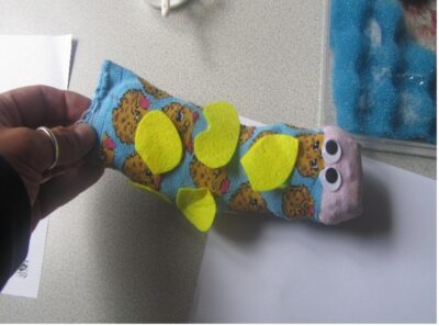 Stitched sock artwork